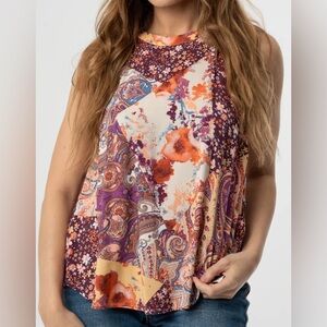 Printed boho halter